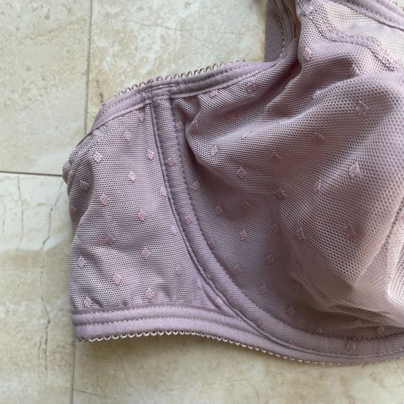 LOU Perfect Dotted Underwire Bra NWT Size 34C in Purple - Picture 4 of 7